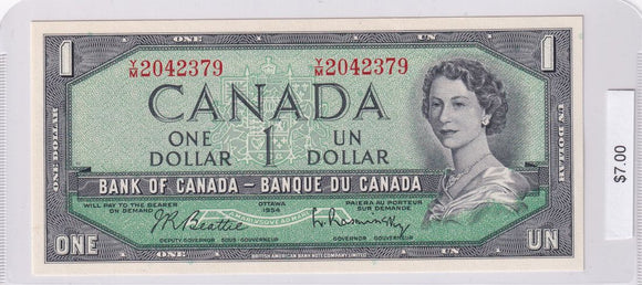 1954 - Canada - 1 Dollar - Beattie / Rasminsky - Y/M 2042379