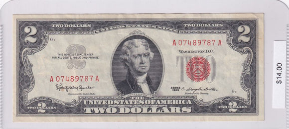 1963 - USA - $2 - A 07489787 A