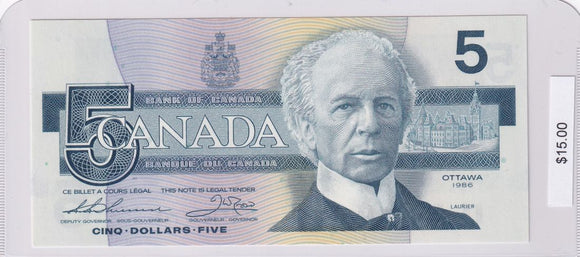 1986 - Canada - 5 Dollars - Thiessen / Crow - GNT1029172