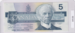 1986 - Canada - 5 Dollars - Thiessen / Crow - GNT1029171