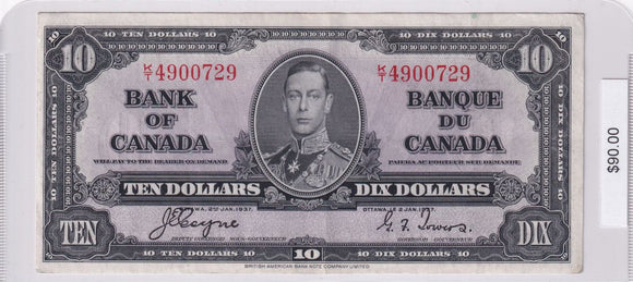 1937 - Canada - 10 Dollars - Coyne / Towers - K/T 4900729