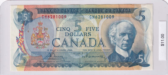1972 - Canada - 5 Dollars - Bouey / Rasminsky - CH6281009