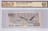 1988 - Canada - 100 Dollars - Thiessen / Crow - UNC62 BCS - AJN0000360