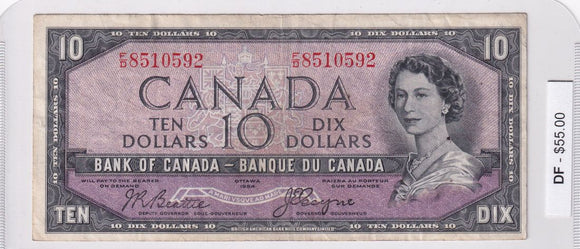 1954 - Canada - Devil's Face - 10 Dollars - Beattie / Coyne - F/D 8510592