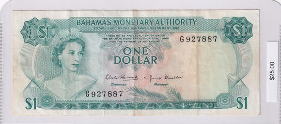 1968 - Bahamas - 1 Dollar - G 927887