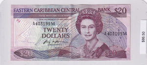 1987 - East Caribbean States - 20 Dollars - A 403199 M