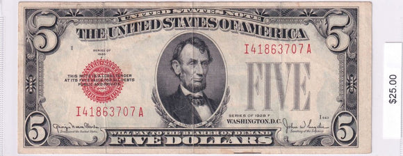 1928 - USA - $5 - I 41863707 A