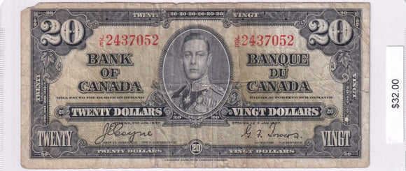 1937 - Canada - 20 Dollars - Coyne / Towers - J/E 2437052