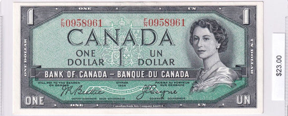 1954 - Canada - 1 Dollar - Beattie / Coyne - F/N 0958961