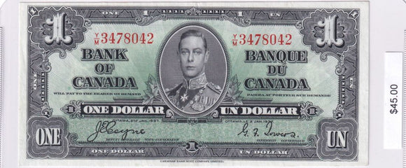 1937 - Canada - 1 Dollar - Coyne / Towers - <br>Y/M 3478042