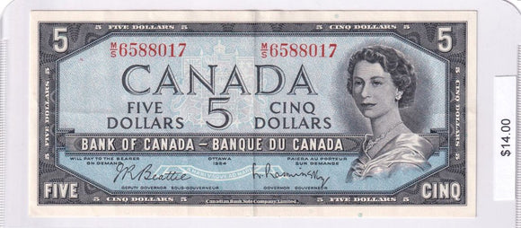 1954 - Canada - 5 Dollars - Beattie / Rasminsky - M/S 6588017