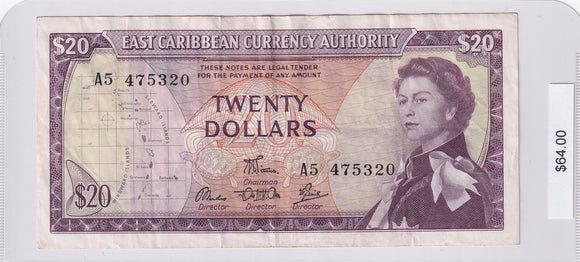 1965 - East Caribbean - 20 Dollars - A5 475320