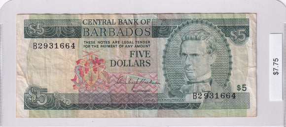 1973 - Barbados - 5 Dollars - B2931664