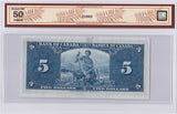 1937 - Canada - 5 Dollars - Gordon / Towers - AU50 BCS - X/C 0500348