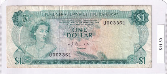 1974 - Bahamas - 1 Dollar - U 003361