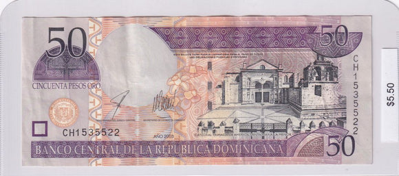 2003 - Dominican Republic - 50 Pesos Oro - CH1535522