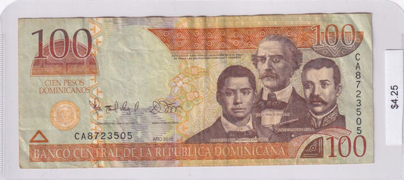 2012 - Dominican Republic - 100 Pesos Dominicanos - CA8723505