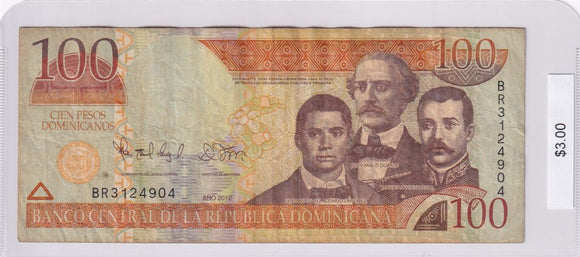 2012 - Dominican Republic - 100 Pesos Dominicanos - BR3124904
