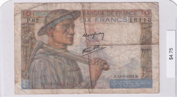 1944 - France - 10 Francs - P. 62 16113