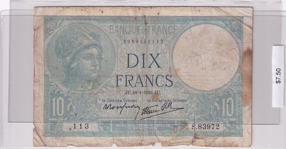 1941 - France - 10 Francs - 2099292113