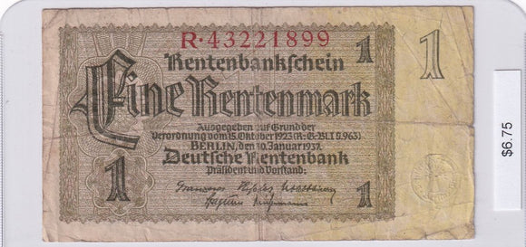 1937 - Germany - 1 Rentenmark - R 43221899