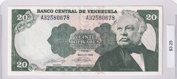 1990 - Venezuela - 20 Bolivares - A 32580678