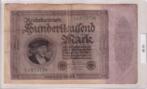 1923 - Germany - 100000 Mark - 1 M 072730