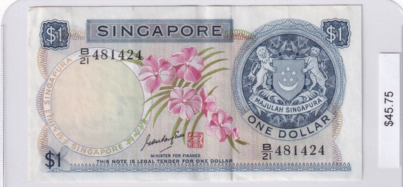 1970 - Singapore - 1 Dollar - B/21 481424