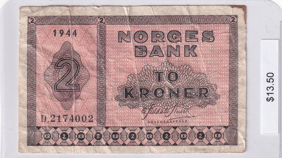 1944 - Norway - 2 Kroner - D.2174002