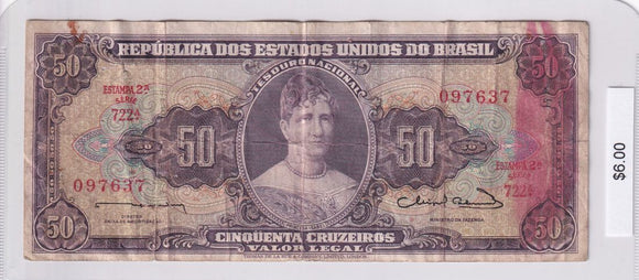 1949 - Brazil - 50 Cruzeiros - 097637