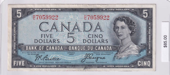1954 - Canada - 5 Dollars - Beattie / Coyne - H/C 7059922