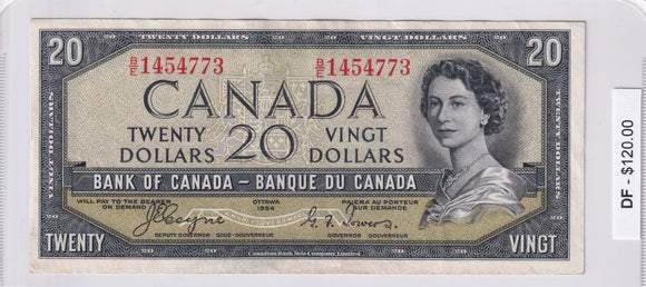 1954 - Canada - Devil's Face - 20 Dollars - Coyne / Towers - B/E 1454773