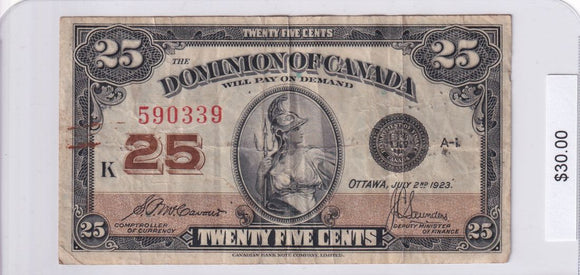 1923 - Canada - 25 Cents - McCavour - 590339