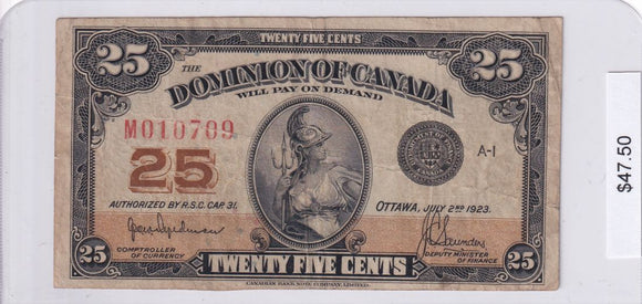 1923 - Canada - 25 Cents - Hyndman / Saunders - M010709