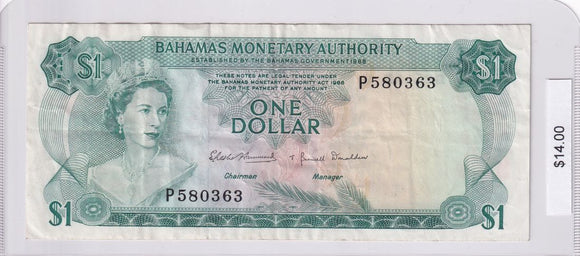 1968 - Bahamas - 1 Dollar - P 580363