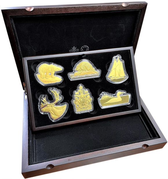 2020 - Canada - $50 - Real Shapes Gold Plated Fine Silver Set