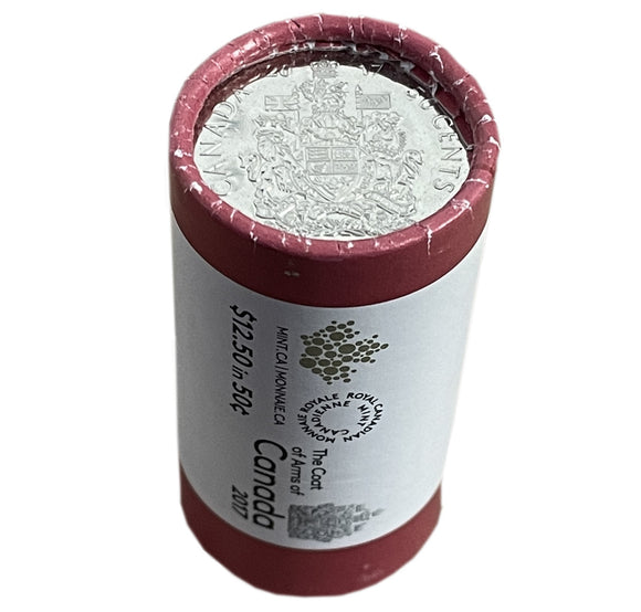 2017 - 50c - Coat of Arms - Special RCM Wrapped Roll (25 pcs.)