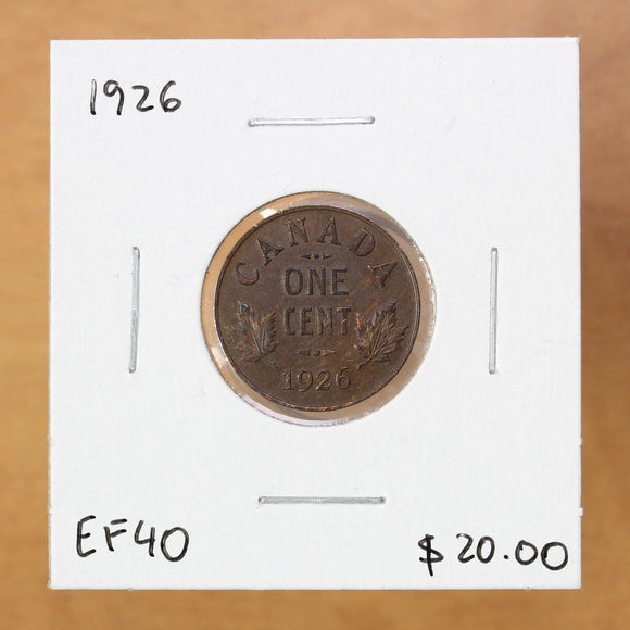 1926 - Canada - 1c - EF40 - retail $20