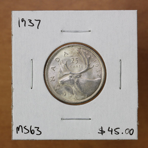 1937 - Canada - 25c - MS63 - retail $45