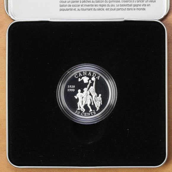 1999 - Canada - 50c - Invention of Basketball by Canadian James Naismith - Proof