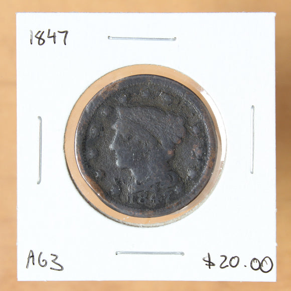 1847 - USA - 1c - AG3