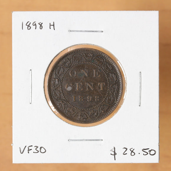 1898 H - Canada - 1c - VF30 - retail $28.50