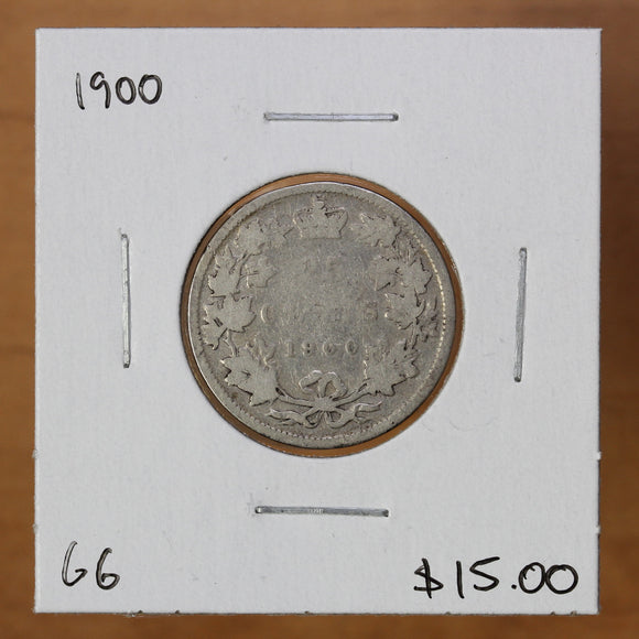1900 - Canada - 25c - G6 - retail $15
