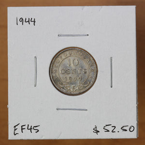 1944 c - Newfoundland - 10c - EF45 - retail $52.50