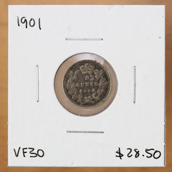 1901 - Canada - 5c - VF30 - retail $28.50