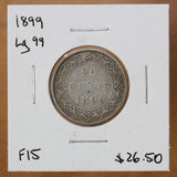 1899 - Newfoundland - 20c - Lg99 - F15 - retail $26.50