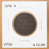 1898 H - Canada - 1c - VF20 - retail $22