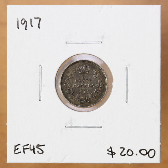 1917 - Canada - 5c - EF45 - retail $20