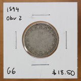 1894 - Newfoundland - 20c - Obv 2 - G6 - retail $18.50