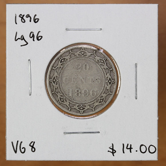 1896 - Newfoundland - 20c - Lg 96 - VG8 - retail $14
